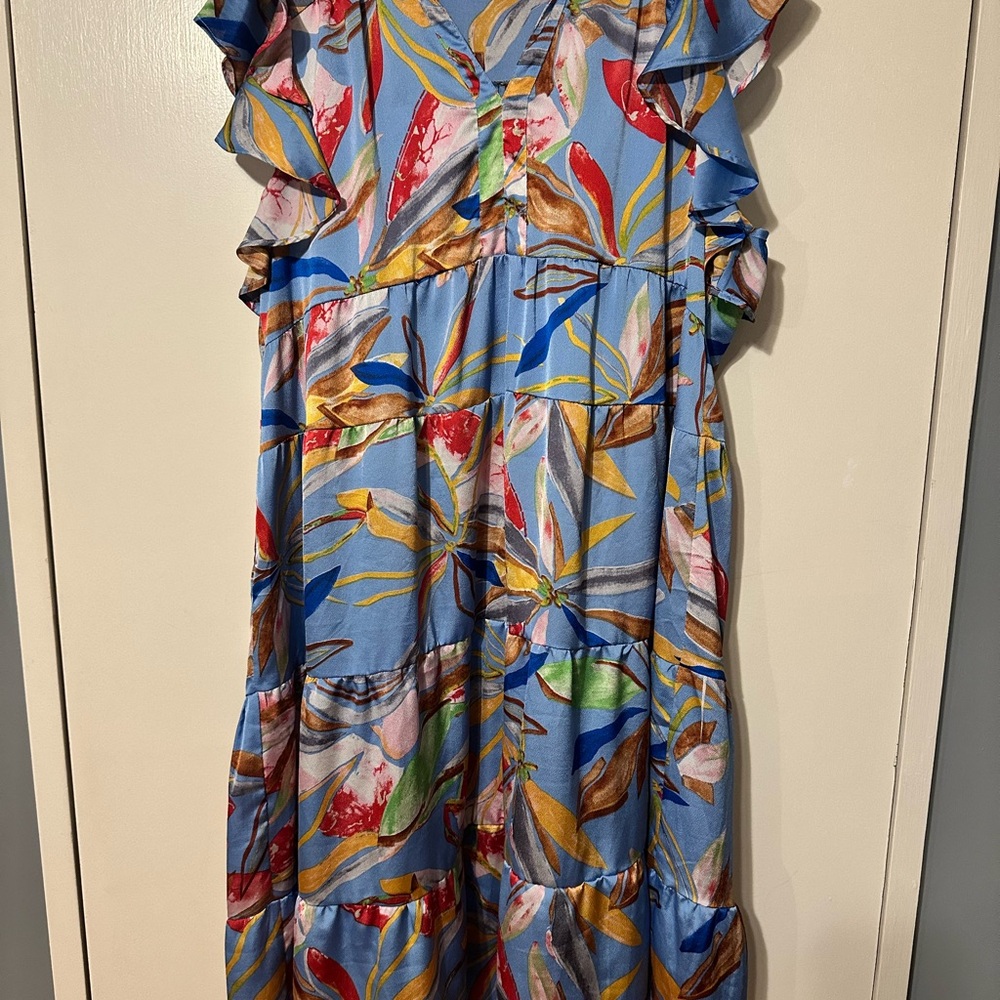 Umgee Blue Floral Blouse